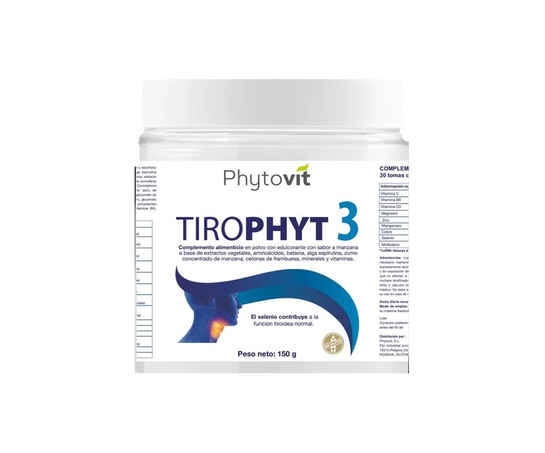 Tirophyt3 funcionamiento de tiroides 150 g Phytovit