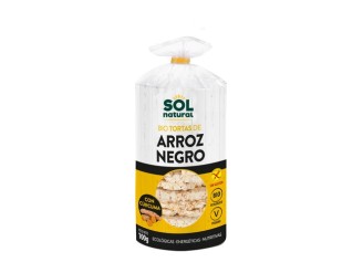 Tortas de arroz negro y cúrcuma sin gluten Bio
