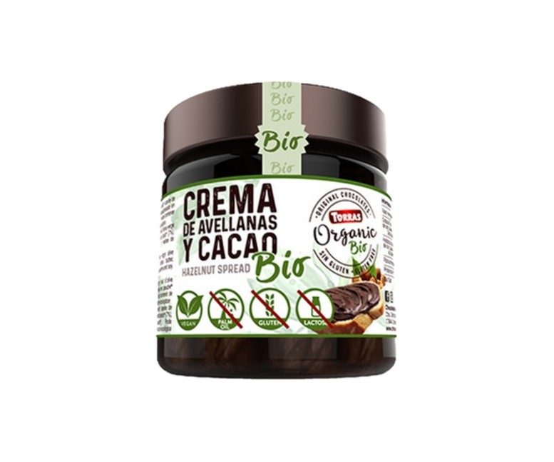 Crema cacao y avellanes con aceite de oliva 200 g de crema Torras