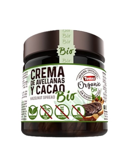 Crema cacao y avellanes con aceite de oliva 200 g de crema Torras