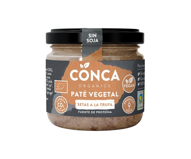 Pate vegetal setas a la trufa 110 g de crema Conca Organics