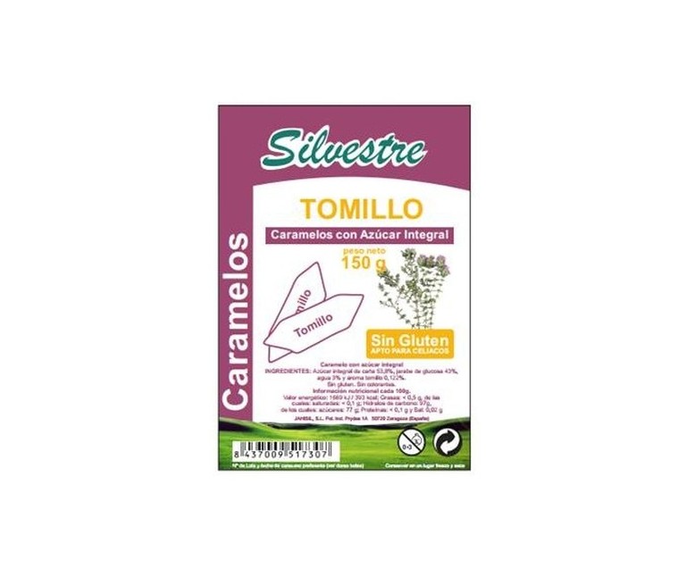 Caramelos De Tomillo Con Azúcar Integral 1 kg Silvestre