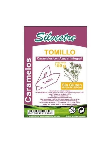 Caramelos De Tomillo Con Azúcar Integral 1 kg Silvestre