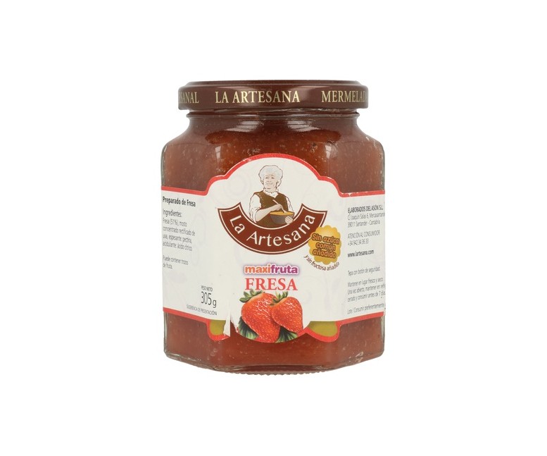 Mermelada Fresa Sin Azúcar 305 g La Artesana