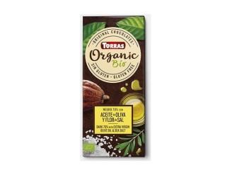 Chocolate negro 70% cacao con aceite de oliva y flor de sal