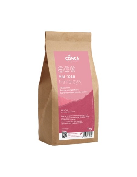 Sal rosa del Himalaya sin plástico 1 kg Conca Organics
