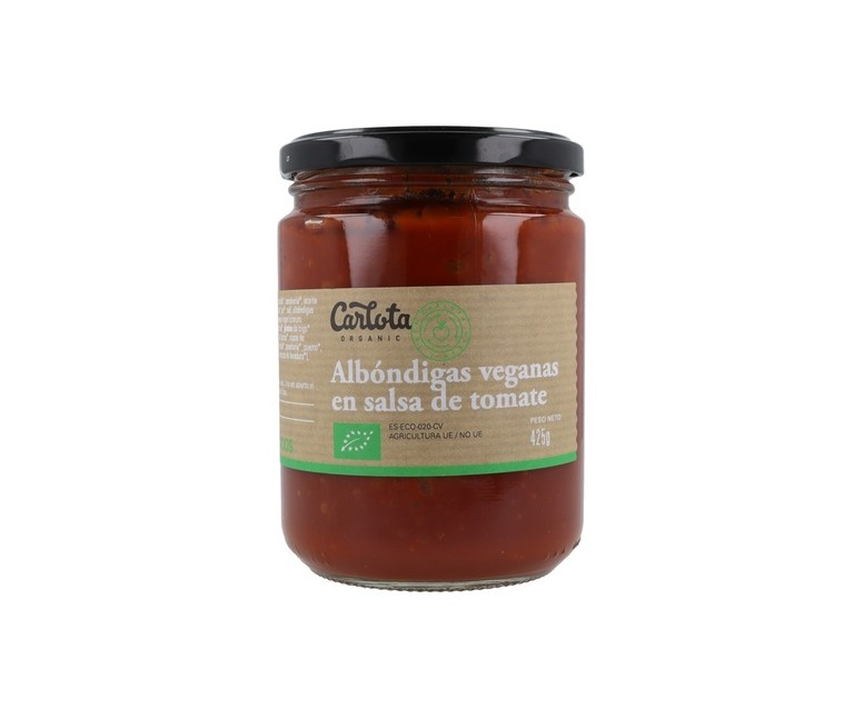 Albóndigas Veganas en Salsa de Tomate 425 g Carlota Organic
