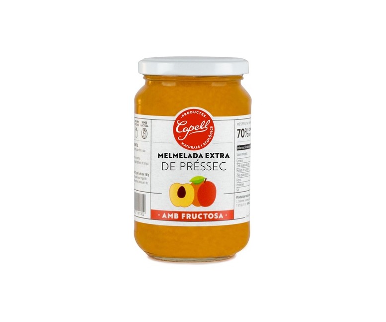 Mermelada de melocotón con fructosa 400 g Capell