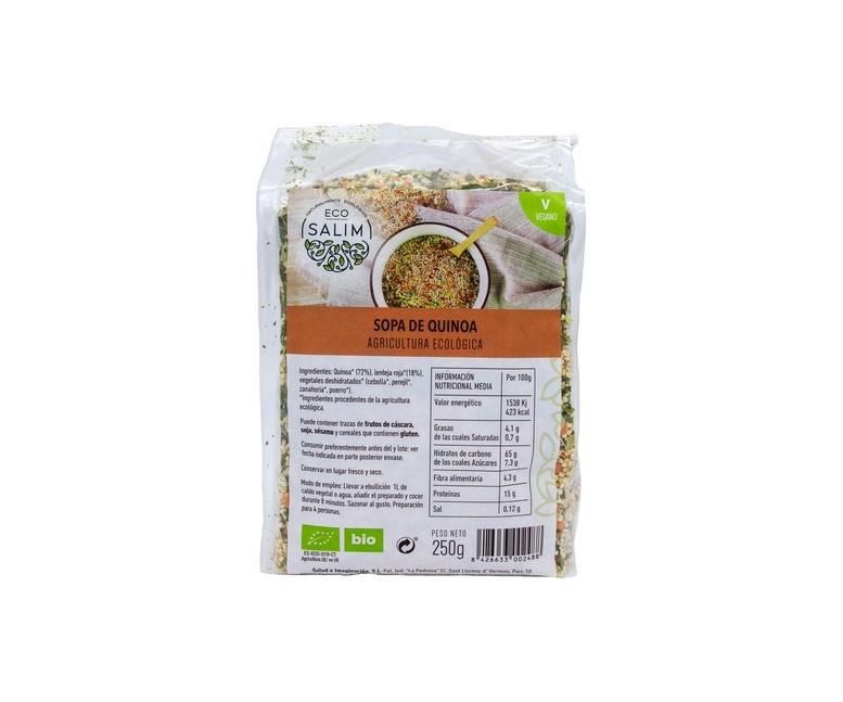 Sopa de Quinoa y Verduras ECO 250 g Eco Salim