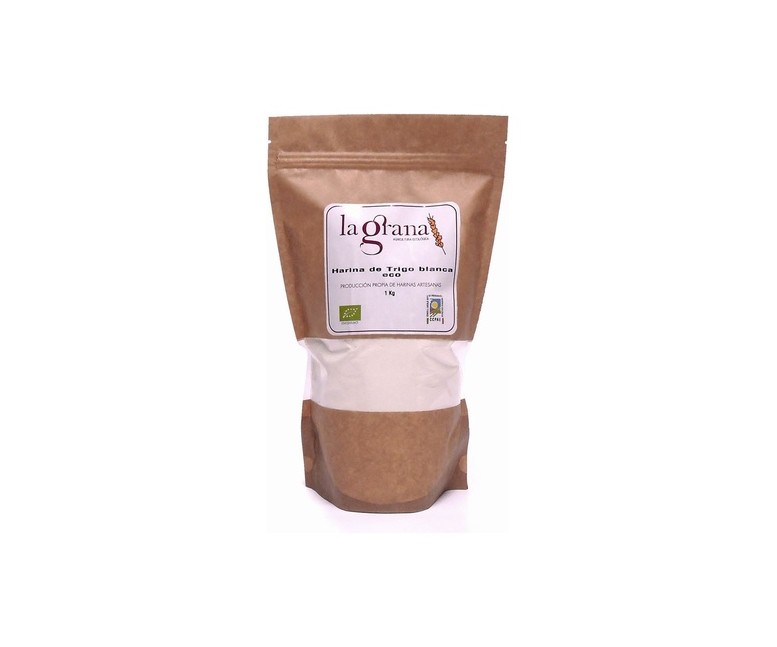 Harina de trigo blanca Eco 1 kg de polvo (Trigo) La Grana