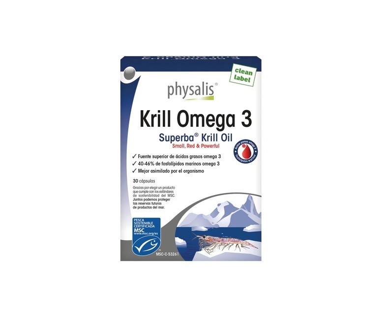 Krill Omega 3 60 cápsulas Physalis