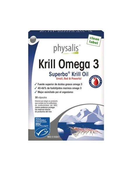 Krill Omega 3 60 cápsulas Physalis
