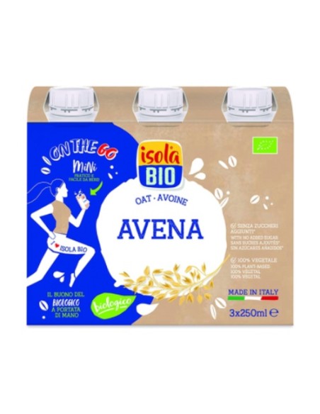 Pack Bebida de avena para llevar 3 unidades de 250ml (Avena) Isola Bio