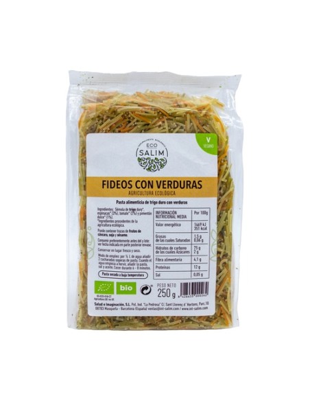 Fideos Finos de Verduras Bio 250 g Eco Salim