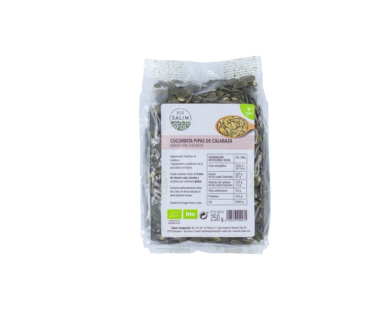 Cucurbita pipas de calabaza Bio 250 g Eco Salim