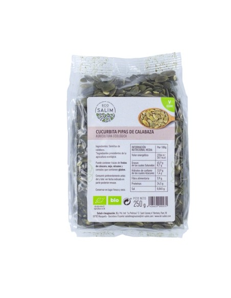 Cucurbita pipas de calabaza Bio 250 g Eco Salim