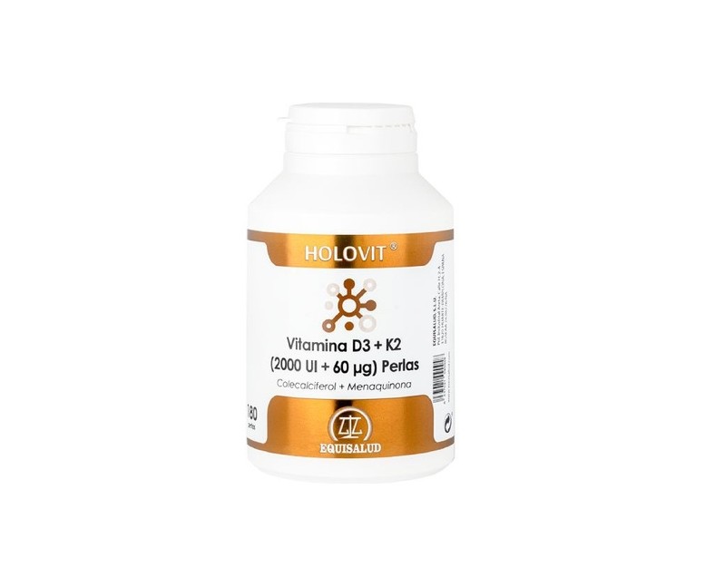 Holovit® Vitamina D3 2.000 UI + K2 60 µg 180 perlas Equisalud