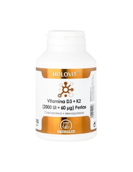Holovit® Vitamina D3 2.000 UI + K2 60 µg 180 perlas Equisalud
