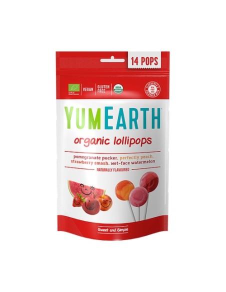Piruletas veganas Bio 85 g Yumearth