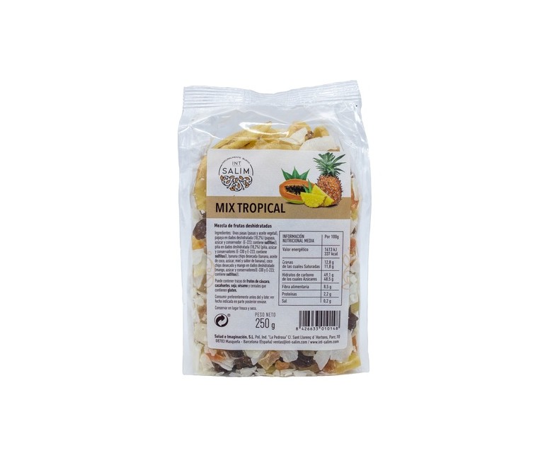 Mix tropical de frutas deshidratadas 250 g Int-Salim