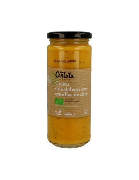 Crema de calabaza con semillas de chía 450 g Carlota Organic