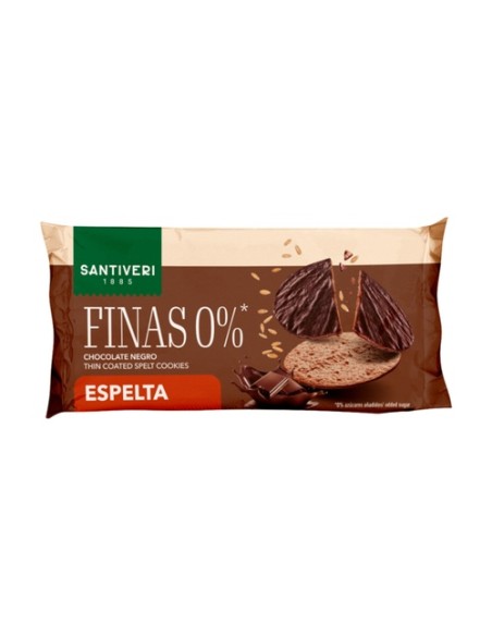 Galleta fina 0% bañada espelta 90 g (Chocolate - Espelta) Santiveri