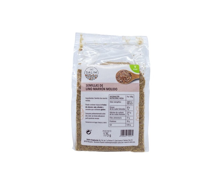 Linaza Semilla Marrón Molida 175 g Int-Salim