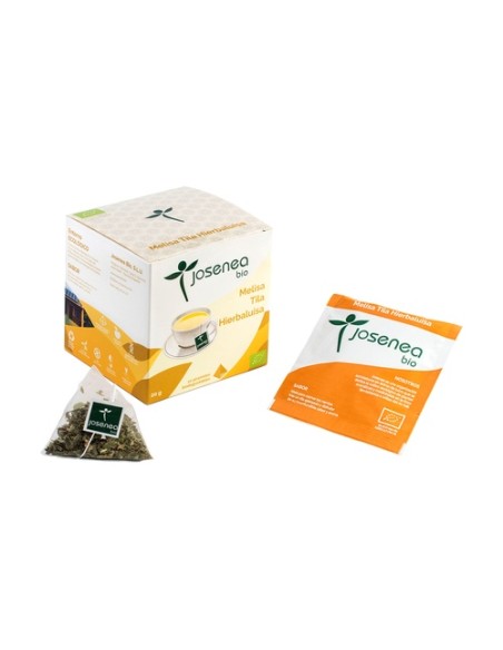 Infusión melisa tila hierbaluisa 10 bolsitas infusoras Josenea
