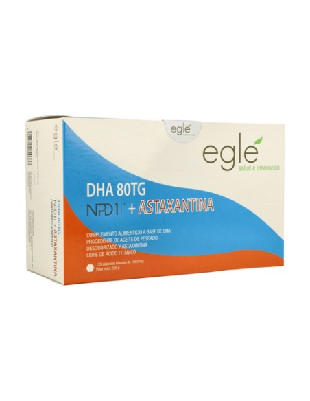 DHA 80TG NPD1 + Astaxantina 120 cápsulas Egle