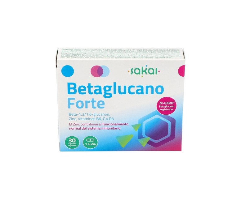 Betaglucano forte sistema inmune 30 cápsulas vegetales Sakai