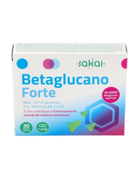 Betaglucano forte sistema inmune 30 cápsulas vegetales Sakai