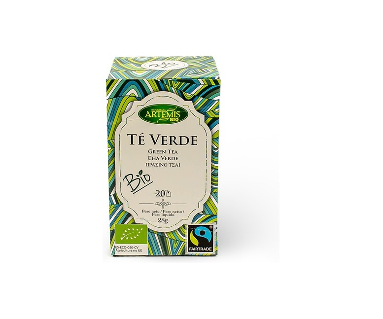 Infusión Té Verde Bio Artemis 20 bolsitas infusoras Artemis