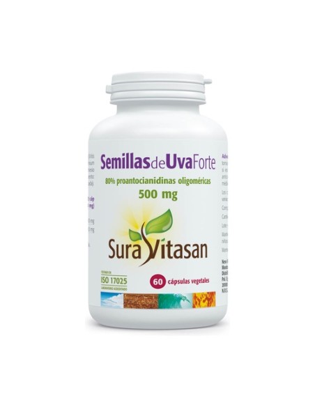 Semilla de Uva Forte (con Ext. de Arándano Rojo) 60 cápsulas vegetales Sura Vitasan