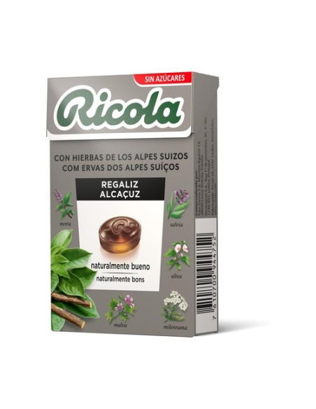 Caramelos de regaliz sin azúcar 50 g Ricola