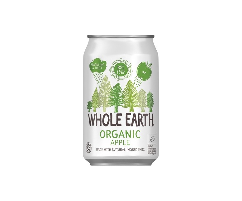 Refresco de manzana sin azúcar Bio 330 ml Whole Earth