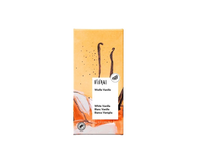 Chocolate blanco con vainilla bourbon bio 80 g (Vainilla - Chocolate) Vivani