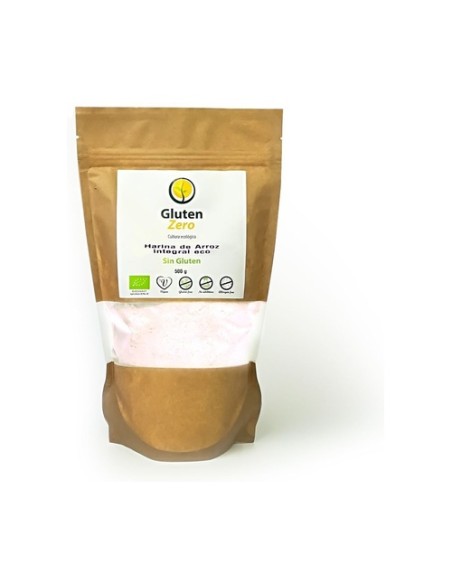 Harina de arroz integral sin gluten Eco 500 g de polvo Gluten Zero
