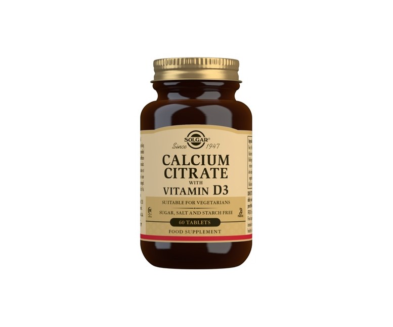 Citrato de Calcio con Vitamina D3 60 comprimidos Solgar