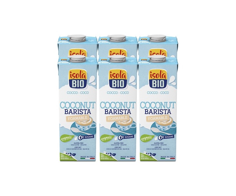 Pack Bebida vegetal de coco barista Bio 6 unidades de 1L Isola Bio