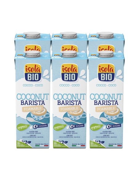 Pack Bebida vegetal de coco barista Bio 6 unidades de 1L Isola Bio