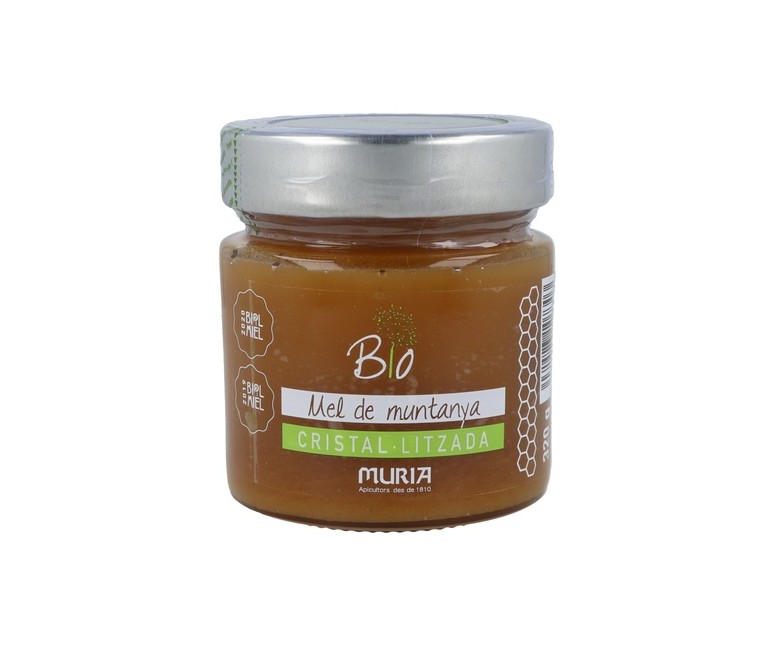 Tarro miel alta montaña cristalizada sin filtrar Eco 320 g Muria