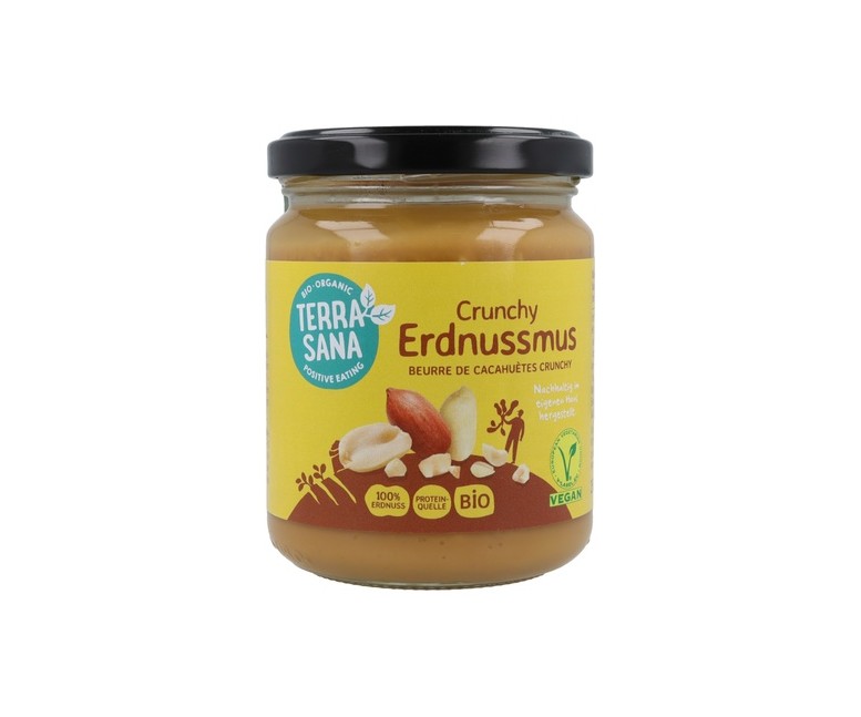 Crema de Cacahuete con Trozos de Cacahuete 250 g Terrasana