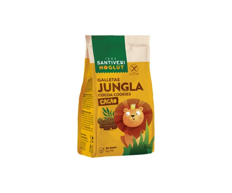 Galletas Jungla Cacao (Sin Gluten) 100 g (Cacao) Santiveri
