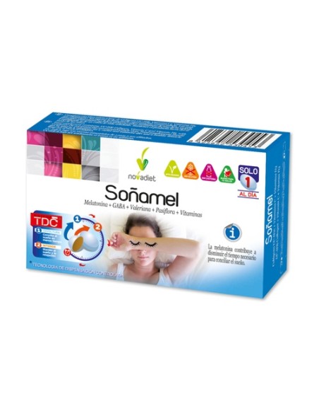 Soñamel (con melatonina) 30 comprimidos Nova Diet