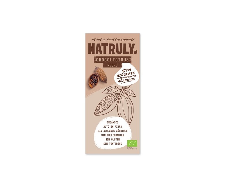 Tableta chocolicious chocolate negro Bio 85 g Natruly