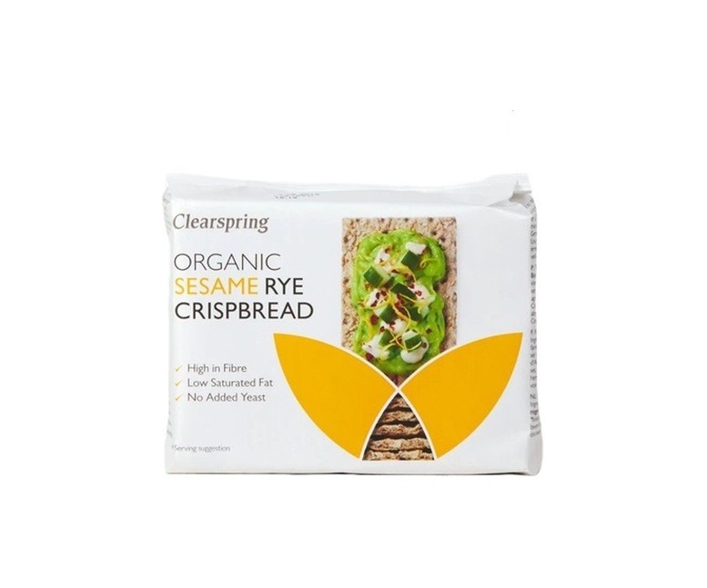 Pan crujiente de centeno y sésamo 200 g Clearspring
