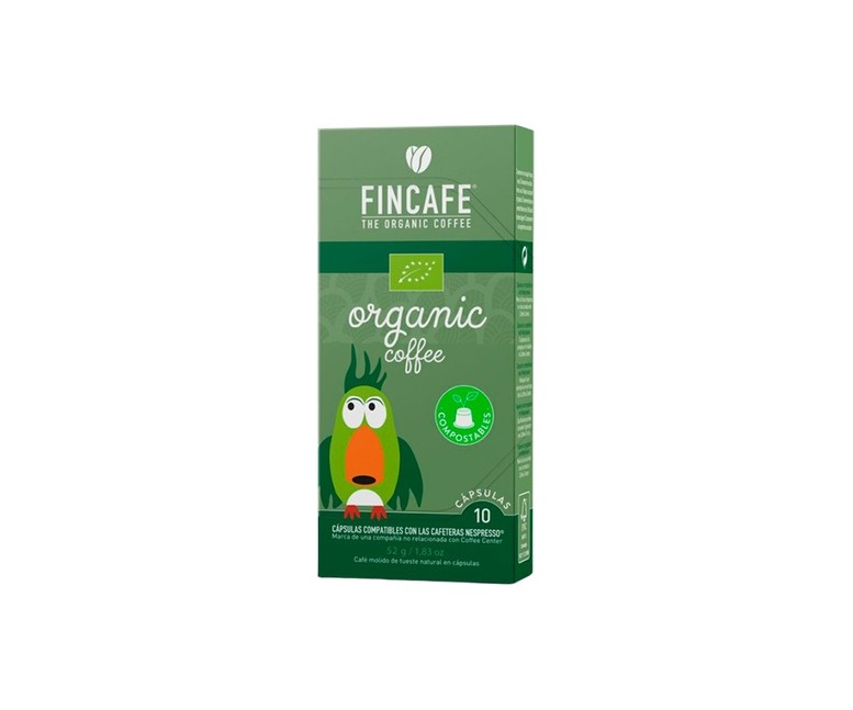 Café orgánico en cápsulas compostables 10 unidades de 5.2g Fincafe