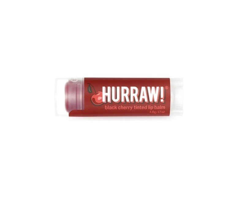 Bálsamo labial cereza negra 4,8 g (Rojo) Hurraw