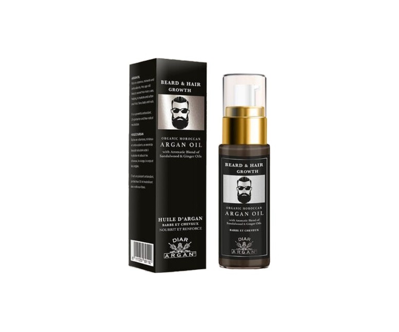 Sérum para el crecimiento de barba y cabello con argán sándalo y jengibre 30 ml Diar Argan