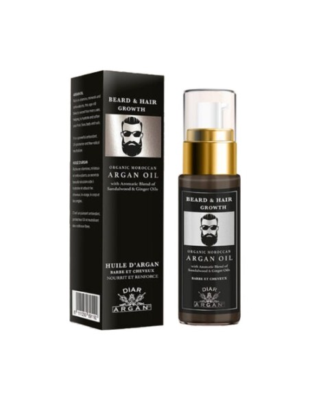 Sérum para el crecimiento de barba y cabello con argán sándalo y jengibre 30 ml Diar Argan